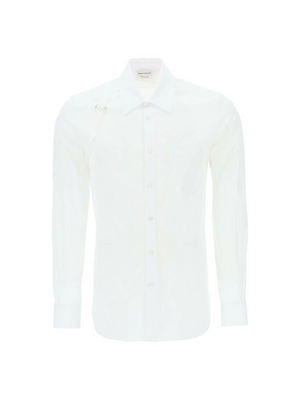 Stretch Cotton Harness Button-Up Shirt.