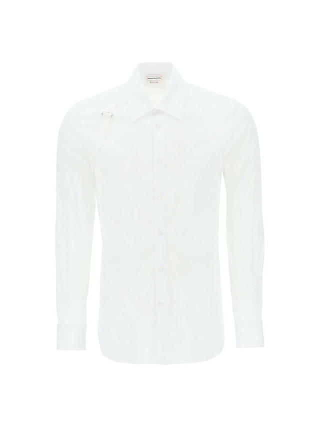 Stretch Cotton Harness Button-Up Shirt.