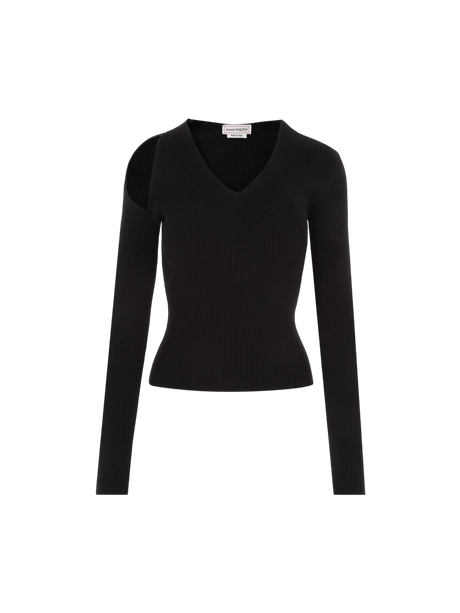 Stretch Wool Sweater-ALEXANDER MCQUEEN-JOHN JULIA