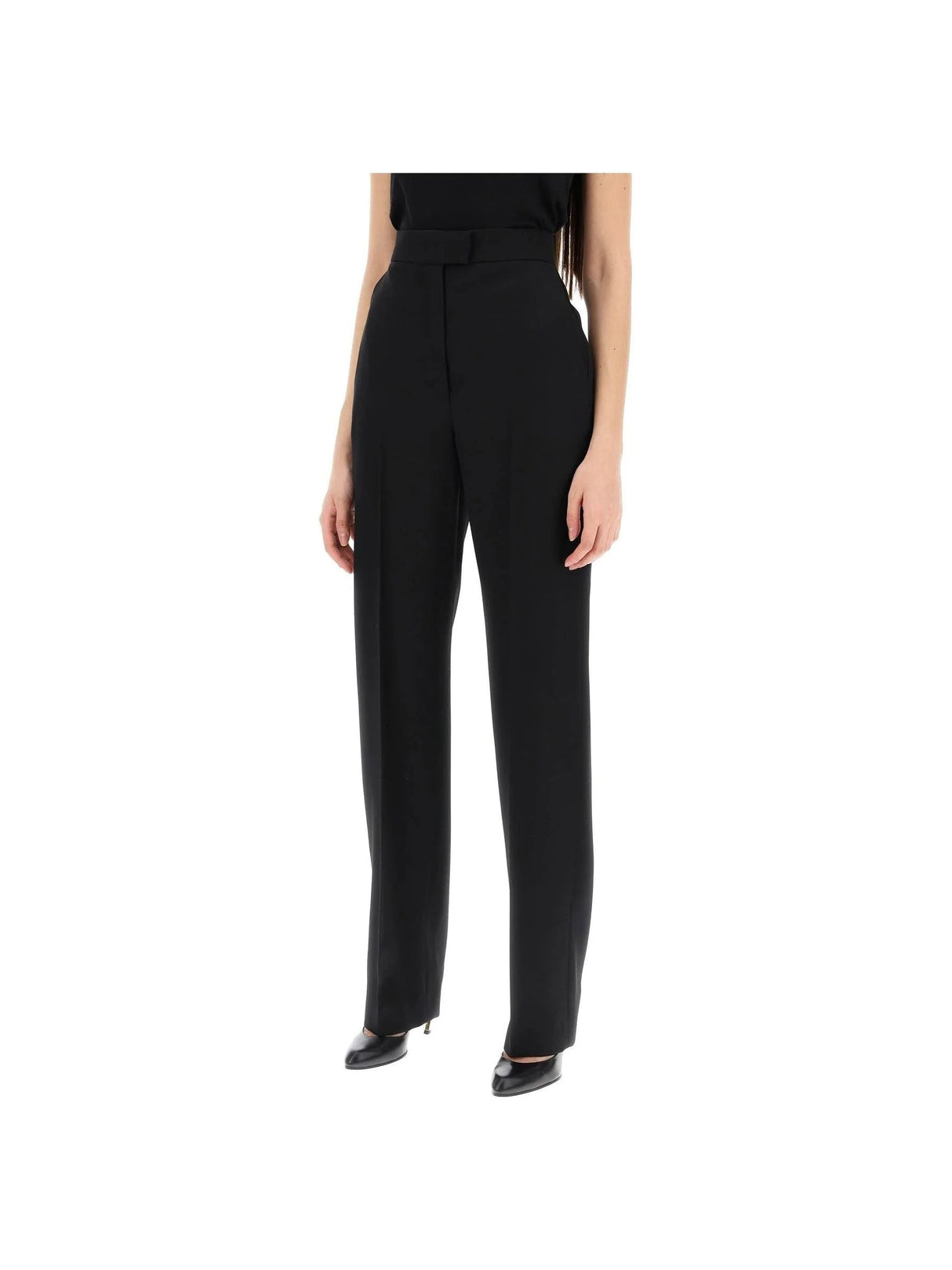 Tailored Wool Cigarette Pants - Women > Clothing > Trousers > Trousers