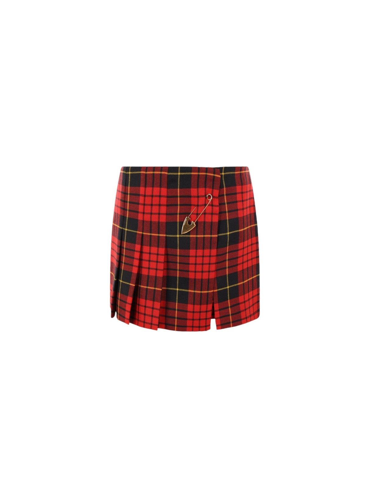 Tartan Wool Miniskirt-ALEXANDER MCQUEEN-JOHN JULIA