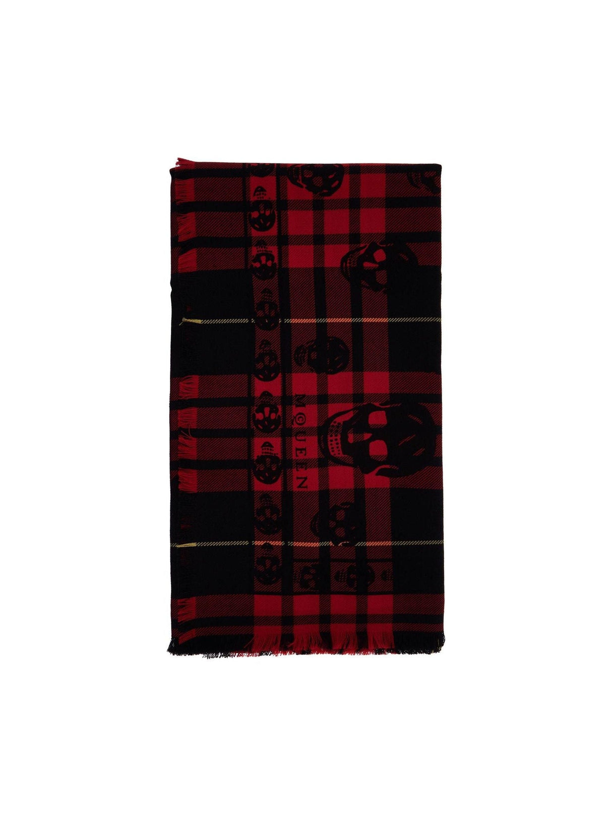 Tartan Wool Skull Scarf In