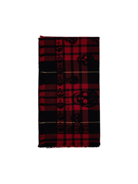 Tartan Wool Skull Scarf In