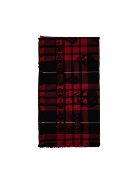 Tartan Wool Skull Scarf In