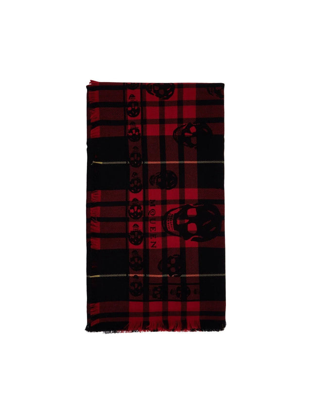 Tartan Wool Skull Scarf In