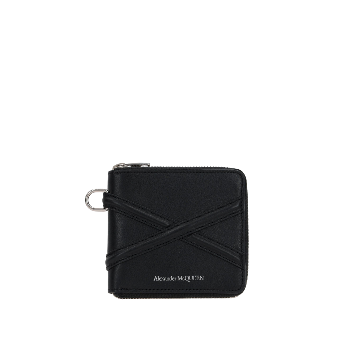 The Harness Smooth Leather Compact Wallet-ALEXANDER MCQUEEN-JOHN JULIA