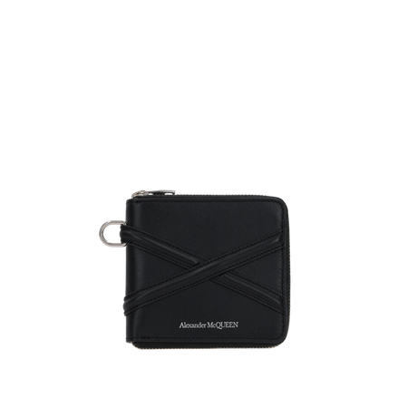 The Harness Smooth Leather Compact Wallet-ALEXANDER MCQUEEN-JOHN JULIA