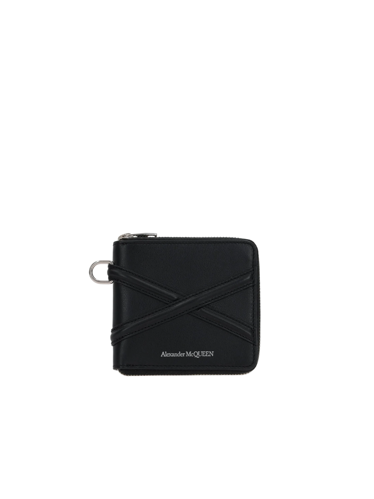 The Harness Smooth Leather Compact Wallet-ALEXANDER MCQUEEN-JOHN JULIA