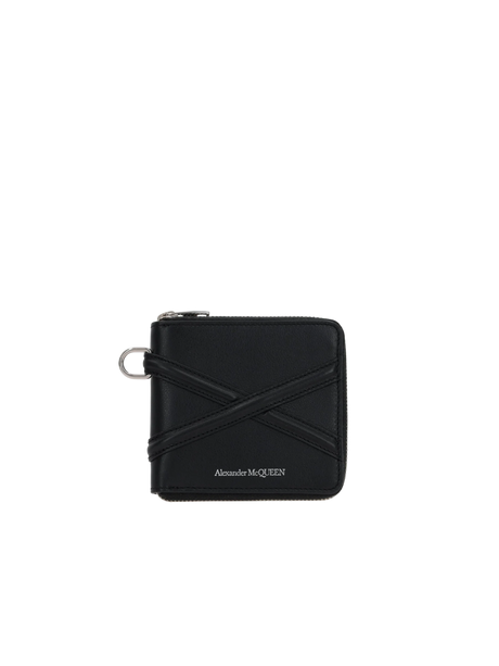 The Harness Smooth Leather Compact Wallet-ALEXANDER MCQUEEN-JOHN JULIA