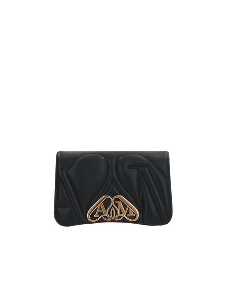 The Seal Mini Quilted Nappa Shoulder Bag-ALEXANDER MCQUEEN-JOHN JULIA