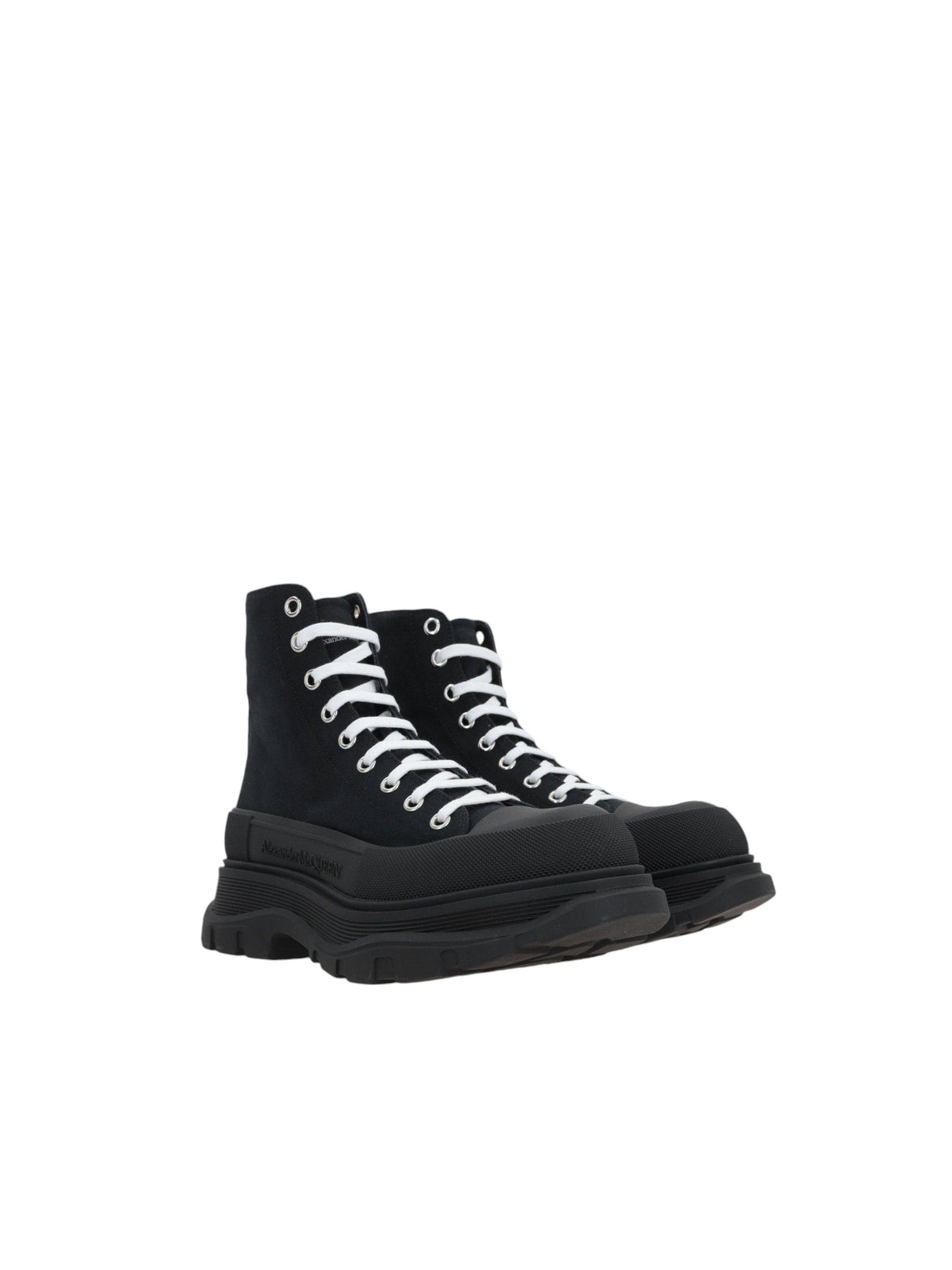 Tread Slick Canvas High-top Sneakers-ALEXANDER MCQUEEN-JOHN JULIA