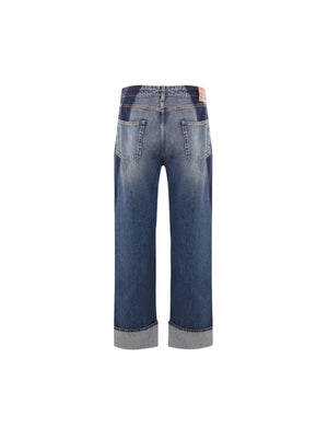 Twisted Stripe Denim Jeans-ALEXANDER MCQUEEN-JOHN JULIA