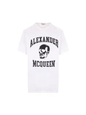 Varsity Logo Printed T-shirt-ALEXANDER MCQUEEN-JOHN JULIA