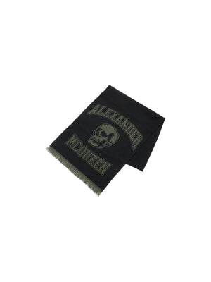 Varsity Logo Wool Jacquard Scarf