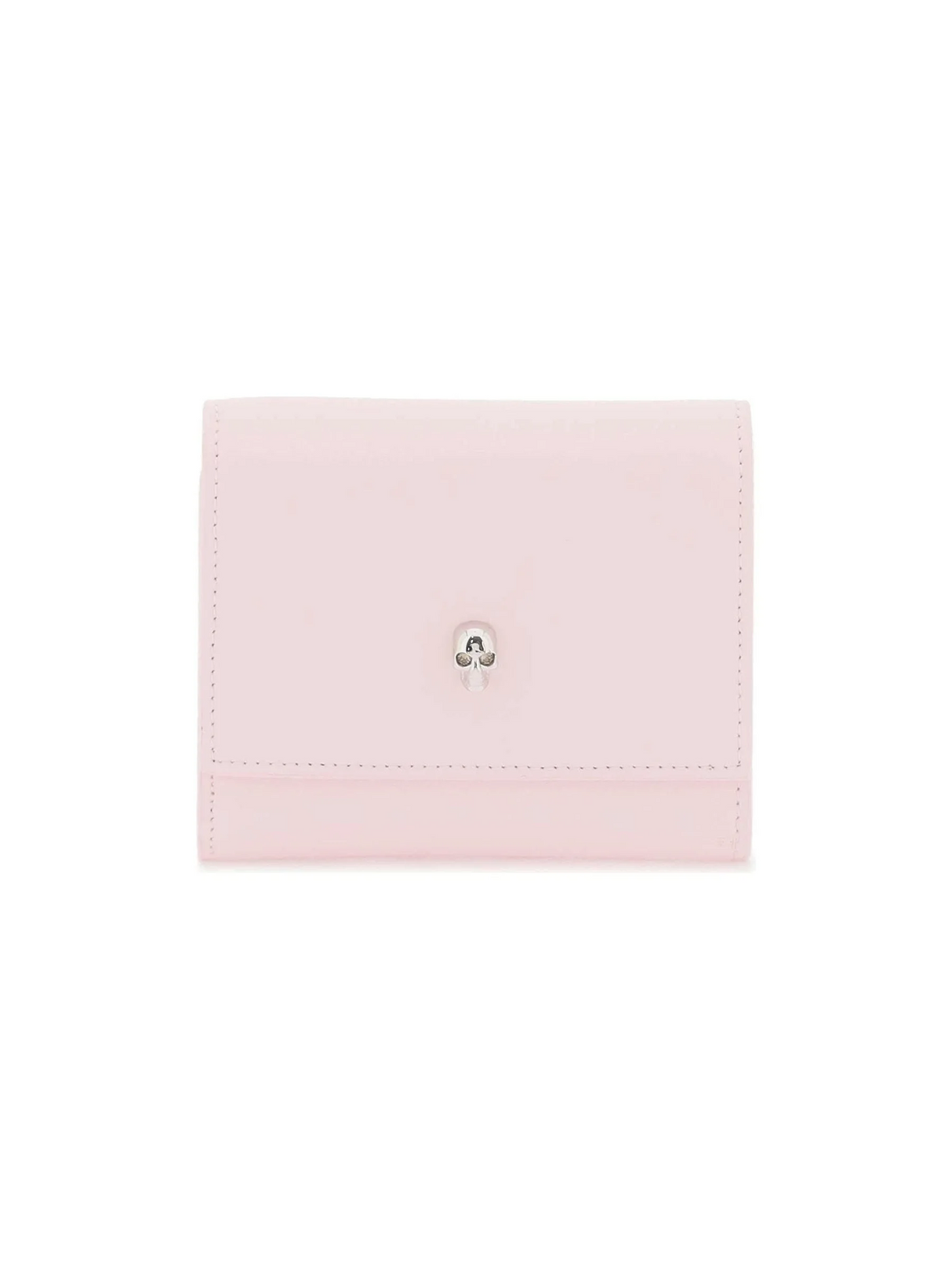 Venus Pink Compact Skull Wallet ALEXANDER MCQUEEN JOHN JULIA.