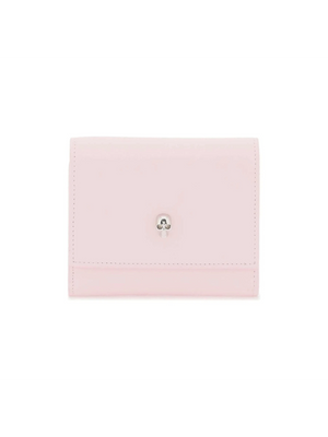 Venus Pink Compact Skull Wallet ALEXANDER MCQUEEN JOHN JULIA.