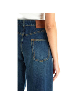 Waisted Wide Leg Jeans ALEXANDER MCQUEEN