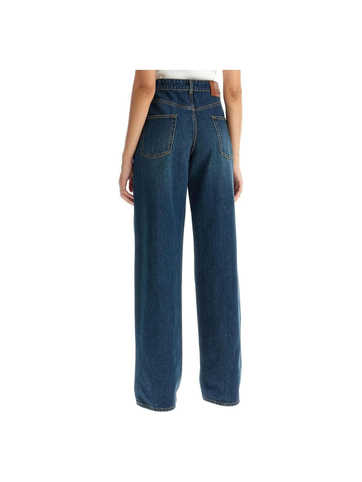 Waisted Wide Leg Jeans ALEXANDER MCQUEEN