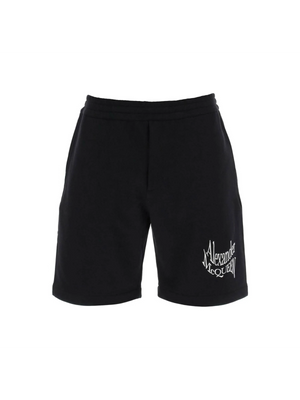 Warped Logo Sweat Shorts ALEXANDER MCQUEEN JOHN JULIA.