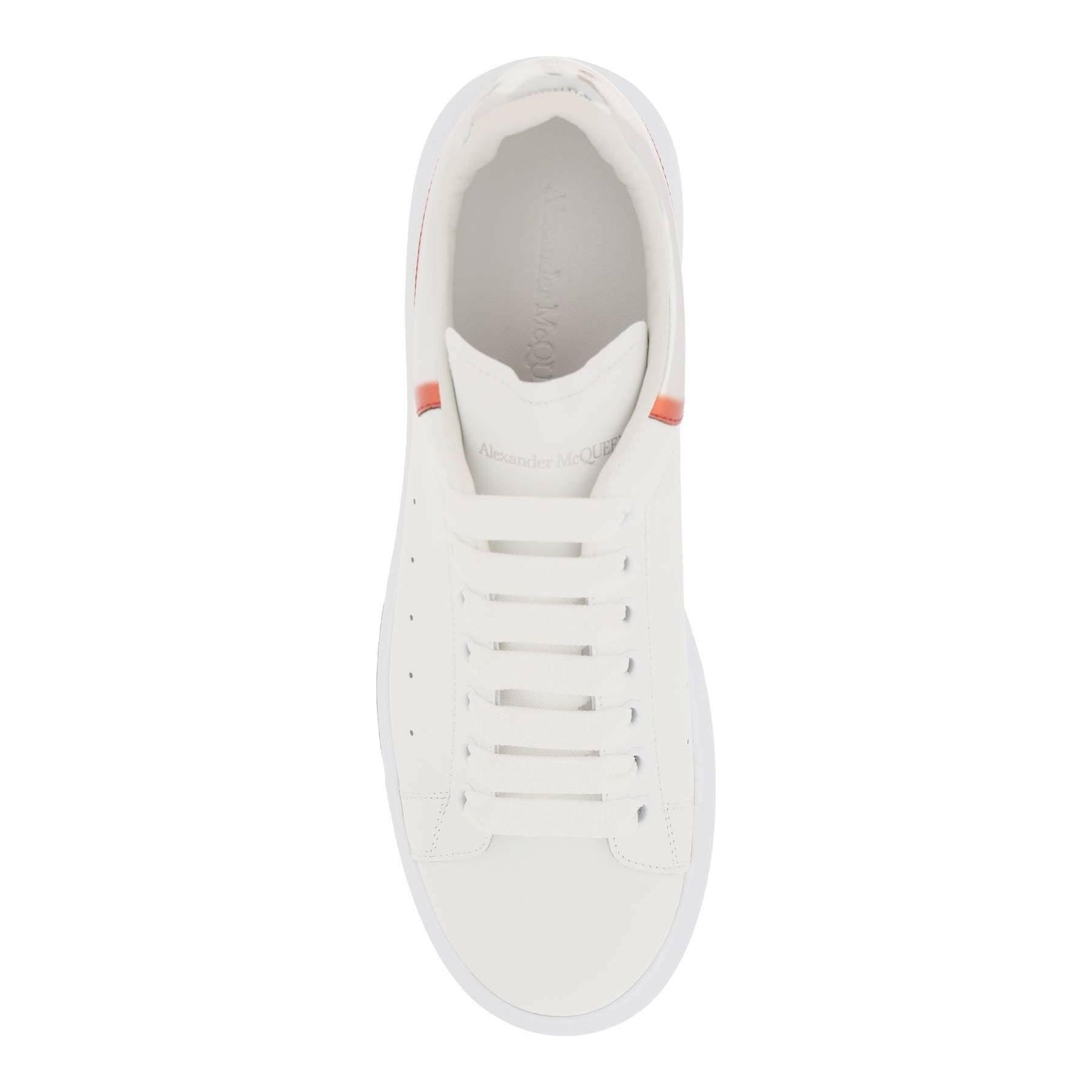 White Silver and Red Oversize Leather Sneakers ALEXANDER MCQUEEN JOHN JULIA.