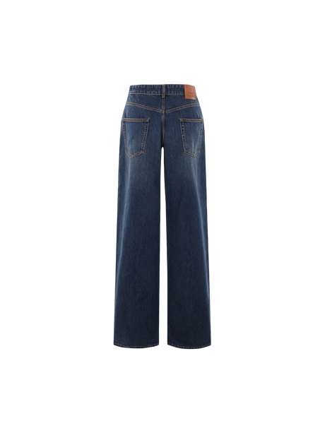 ALEXANDER MCQUEEN-Wide-leg Denim Jeans-JOHN JULIA