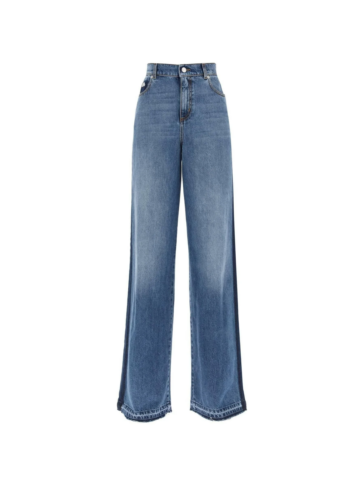 Wide-Leg Jeans With Contrasting Details ALEXANDER MCQUEEN JOHN JULIA.