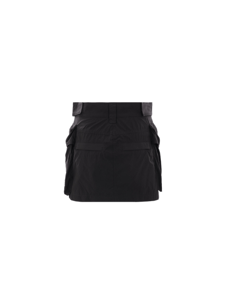 Nylon Cargo Miniskirt-ALEXANDER WANG-JOHN JULIA