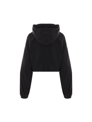 ALEXANDER WANG-Nylon Hooded Cropped Jacket-JOHN JULIA