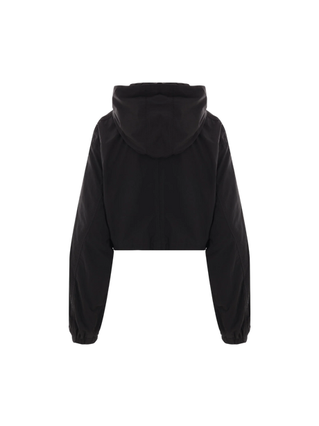 ALEXANDER WANG-Nylon Hooded Cropped Jacket-JOHN JULIA