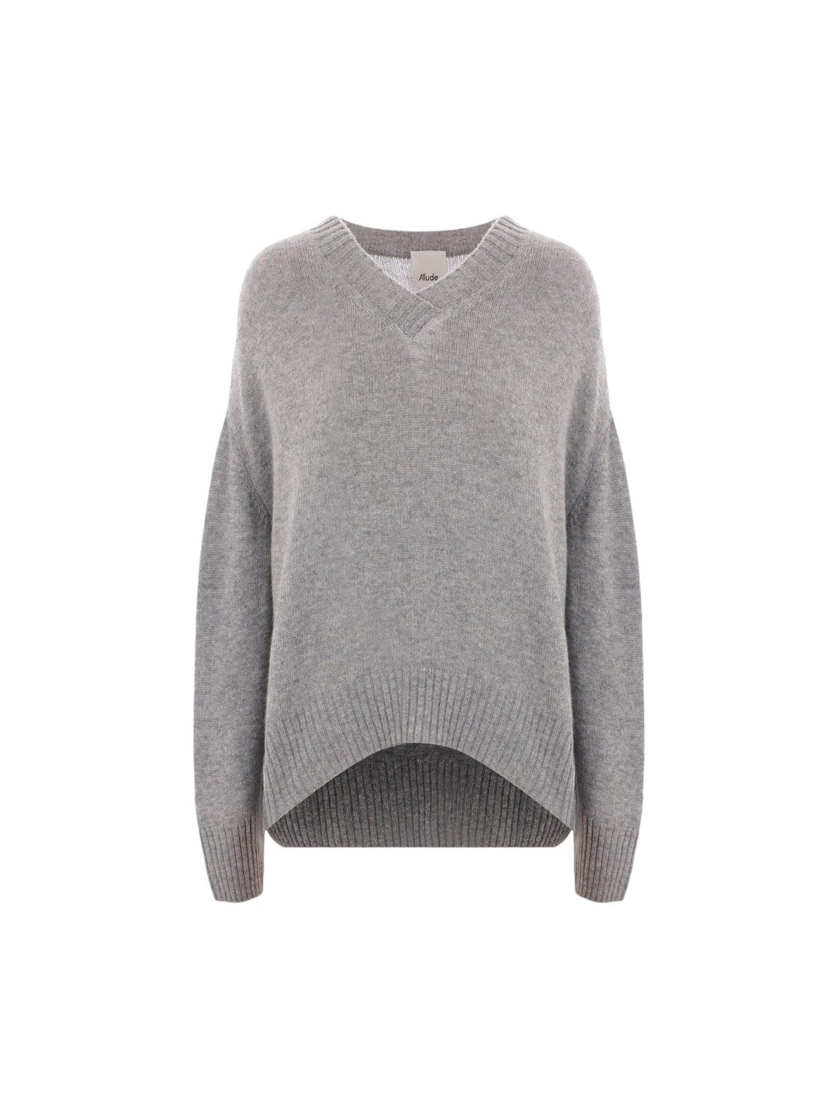 Cashmere V-Neck Sweater-ALLUDE-JOHN JULIA