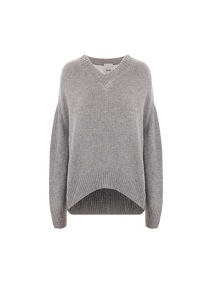 Cashmere V-Neck Sweater-ALLUDE-JOHN JULIA