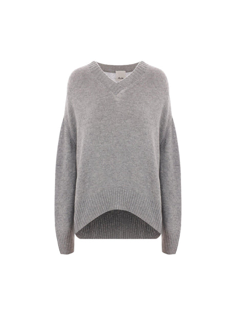 Cashmere V-Neck Sweater-ALLUDE-JOHN JULIA