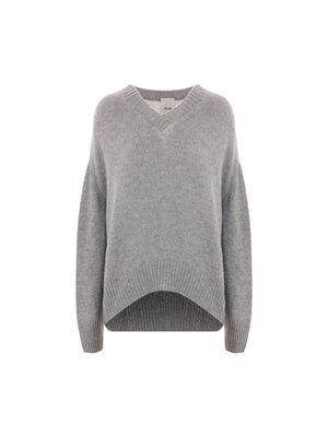 Cashmere V-Neck Sweater-ALLUDE-JOHN JULIA