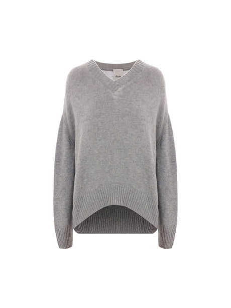 Cashmere V-Neck Sweater-ALLUDE-JOHN JULIA