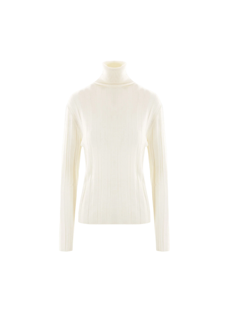 Ribbed Wool Turtleneck-ALLUDE-JOHN JULIA