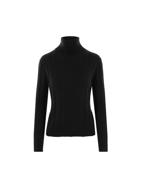 Ribbed Wool Turtleneck-ALLUDE-JOHN JULIA