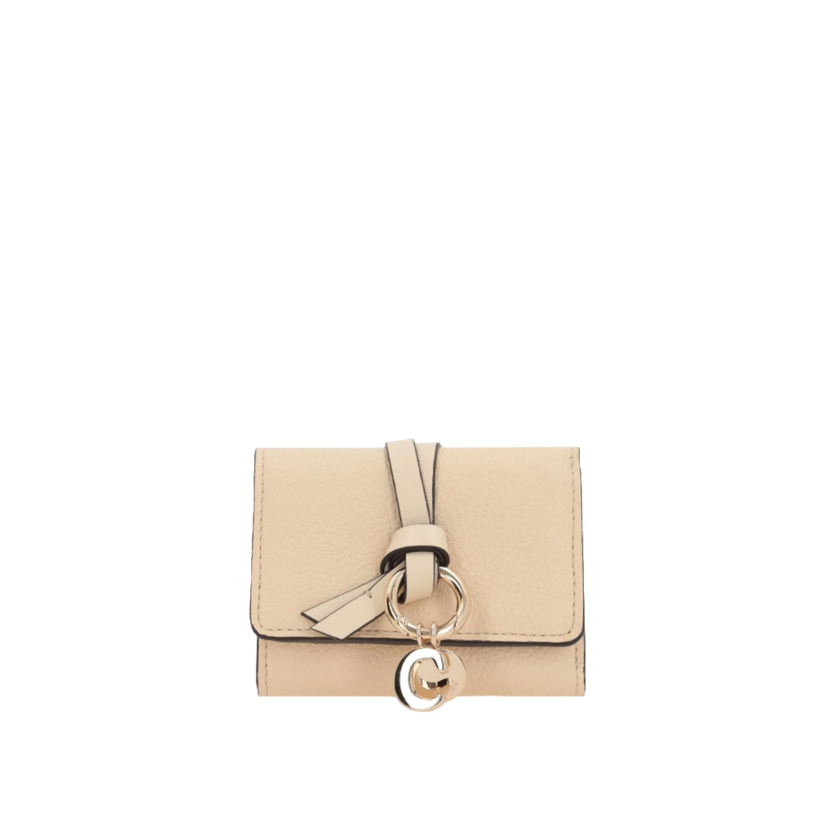 Alphabet Mini Grainy Leather Tri-Fold Wallet-CHLOÉ-JOHN JULIA