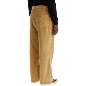 Baggy Fit Corduroy Velvet Trousers.