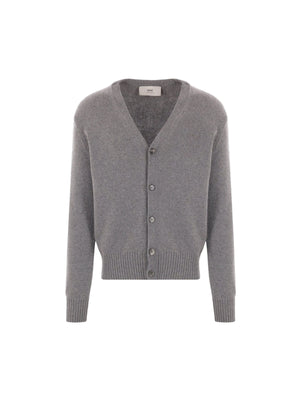 Cashmere and Wool Cardigan-AMI PARIS-JOHN JULIA