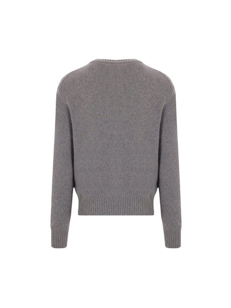 Cashmere and Wool Cardigan-AMI PARIS-JOHN JULIA