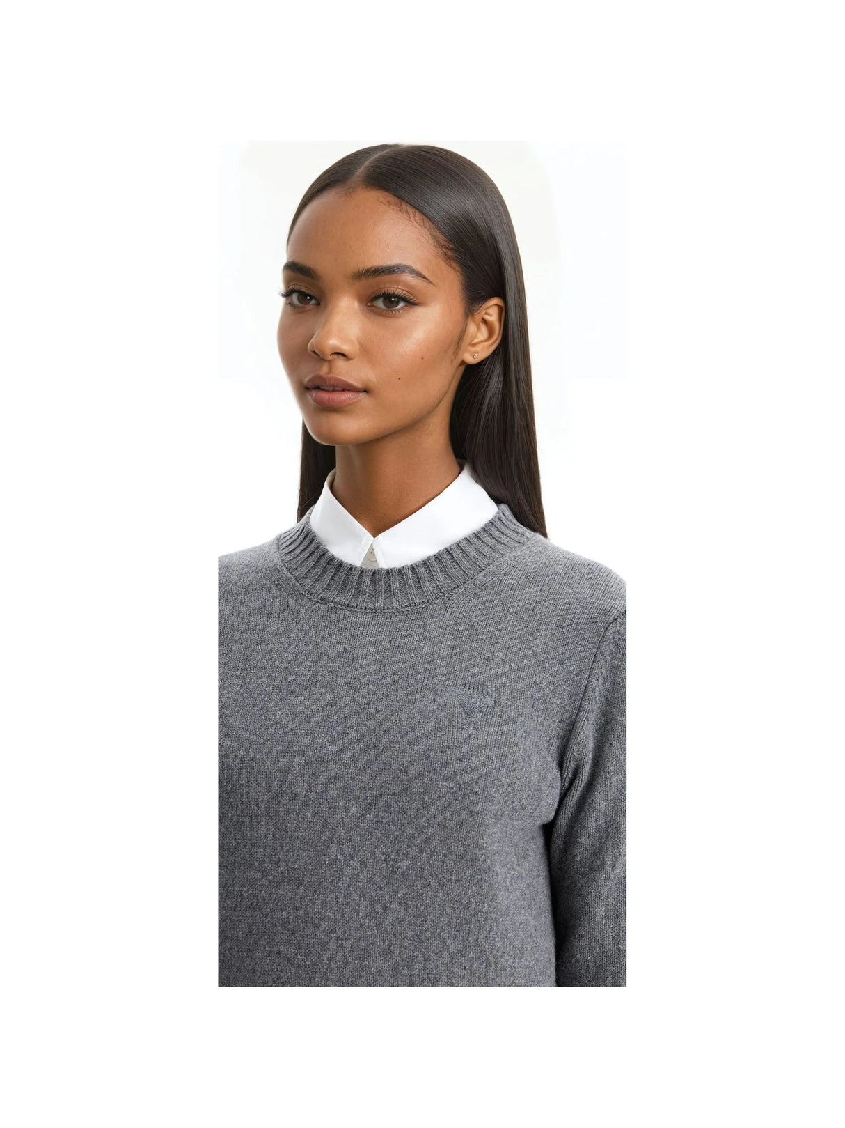 AMI ALEXANDRE MATTIUSSI-Cashmere and Wool Crewneck Sweater -JOHN JULIA.