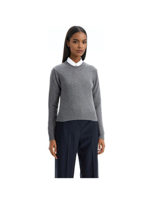 AMI ALEXANDRE MATTIUSSI-Cashmere and Wool Crewneck Sweater -JOHN JULIA.