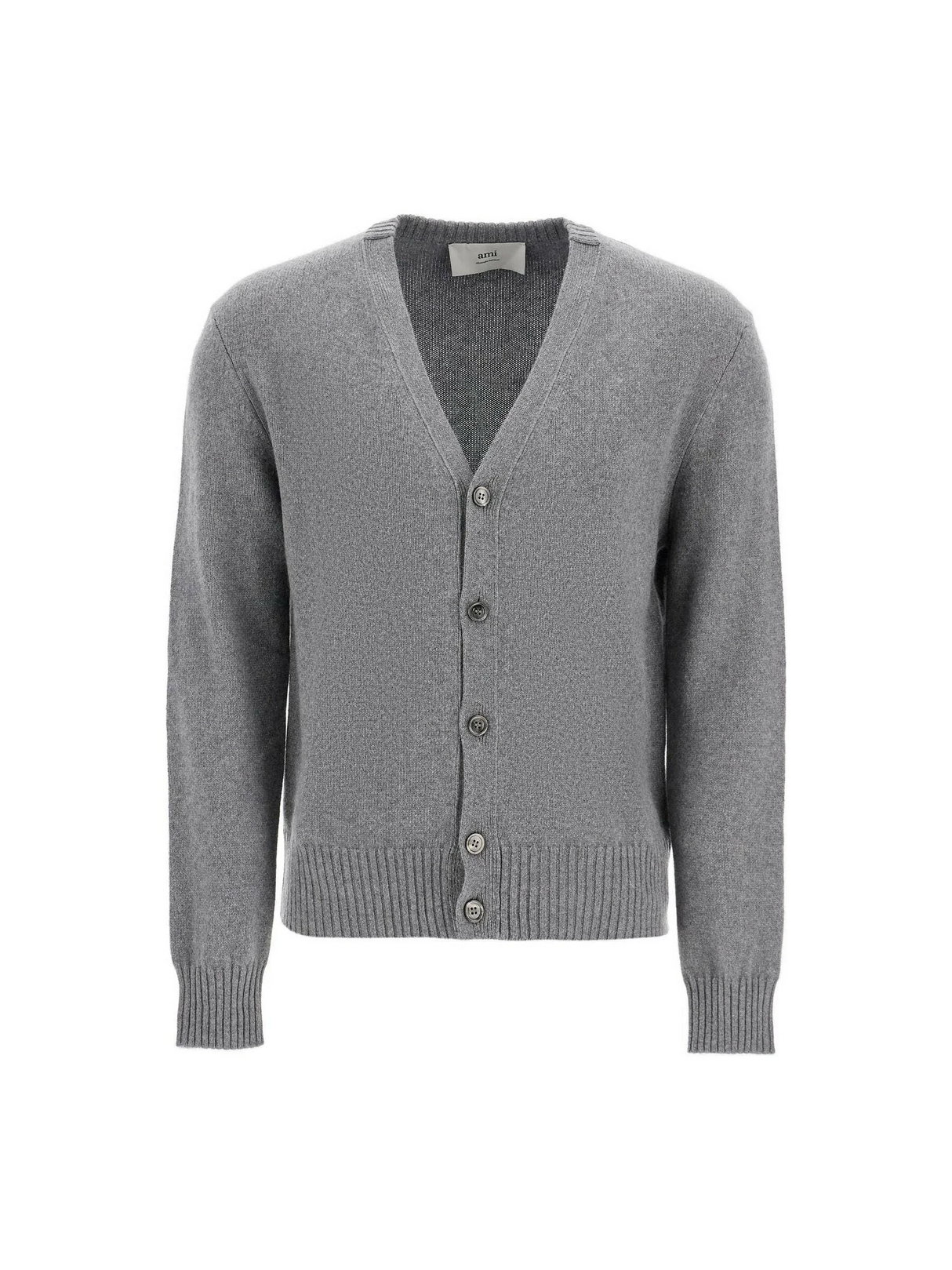 Knit Button Cashmere Sweater-Ami Paris-JOHN JULIA