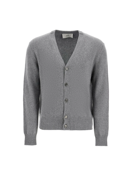 Knit Button Cashmere Sweater-Ami Paris-JOHN JULIA