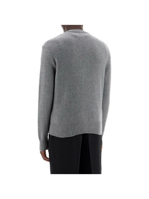 Knit Button Cashmere Sweater-Ami Paris-JOHN JULIA