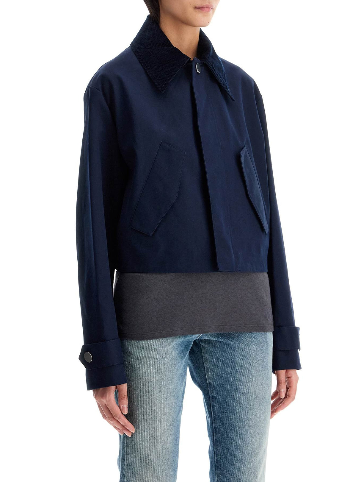 Cropped Canvas Jacket For Women