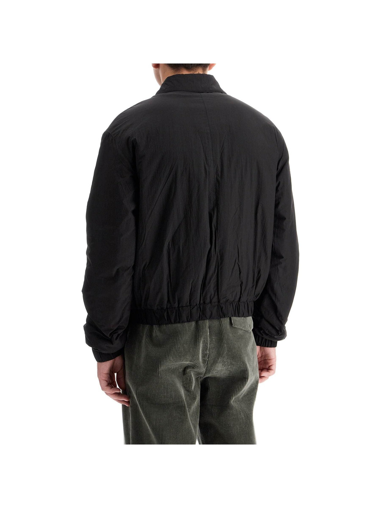 Crumpled Canvas Bomber Jacket