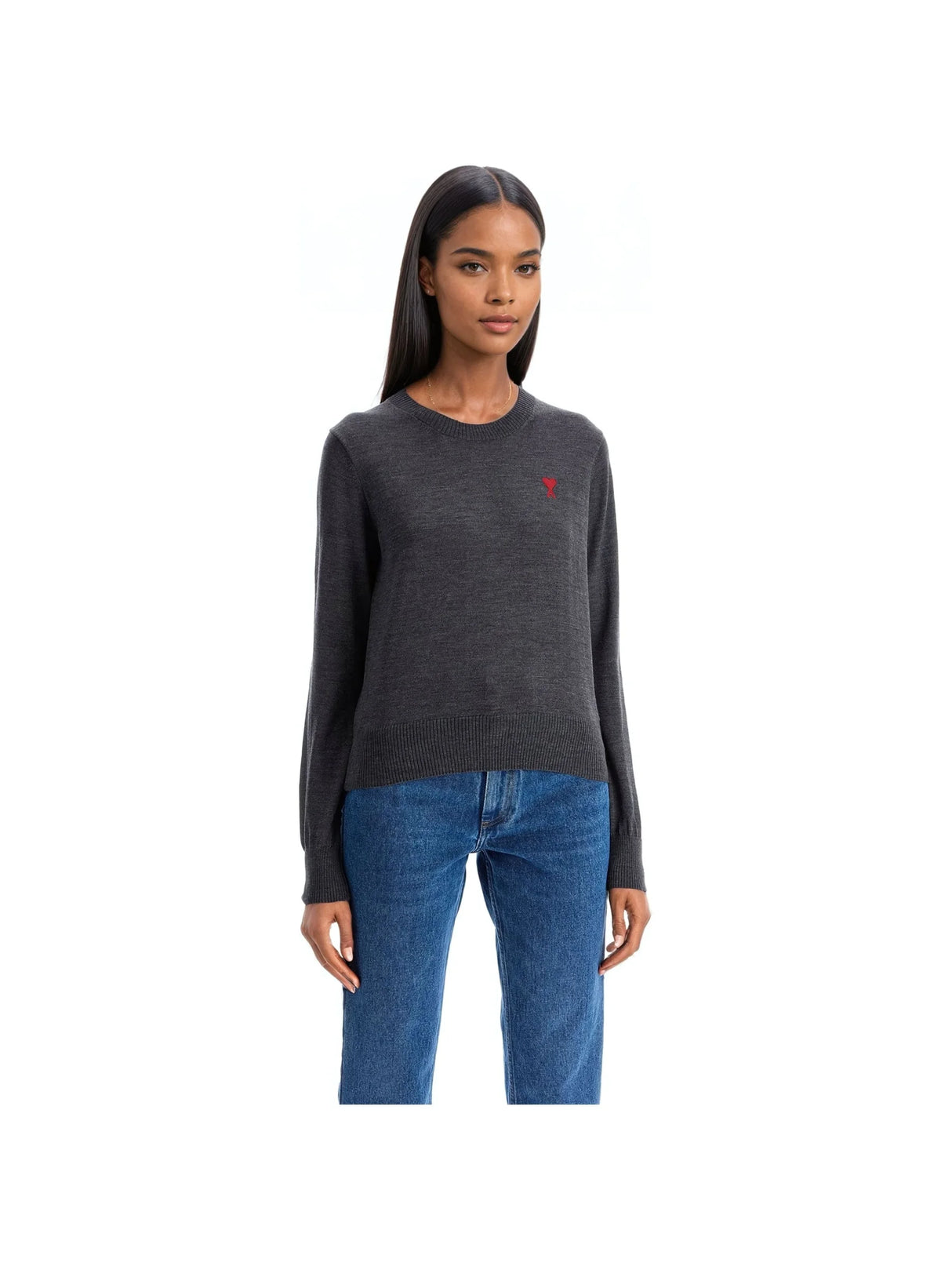 AMI ALEXANDRE MATTIUSSI-Ami De Coeur Merino Wool Sweater -JOHN JULIA.