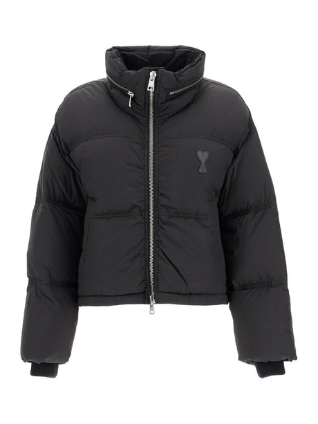 Down Jacket With Logo Patch