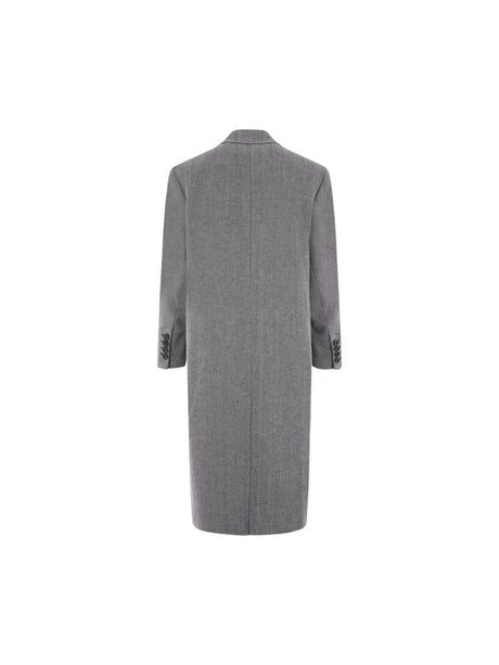 Herringbone Wool Blend Coat-AMI PARIS-JOHN JULIA